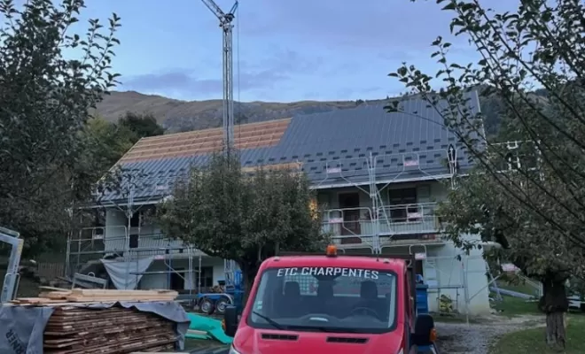 Toiture en Bac acier , Saint-Jean-de-Bournay, ETC CHARPENTES